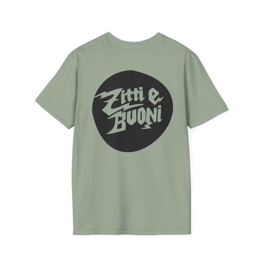 Maneskin Pocket Logo & Zitti e Buoni Circle Unisex Softstyle T-Shirt