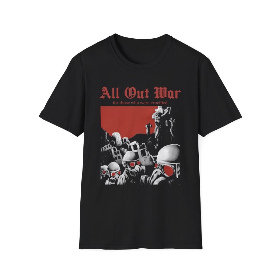 All Out War Crucified Unisex Softstyle T-Shirt