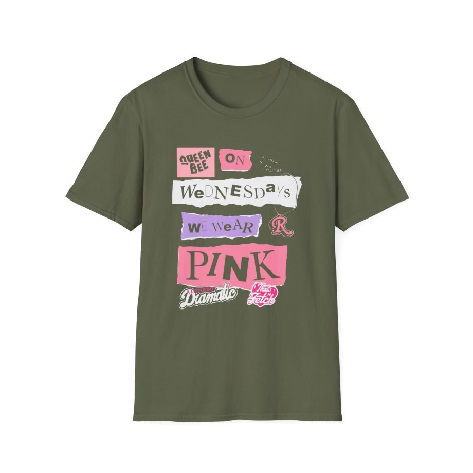 Amc Mean Girl On Wednesdays We Wear Pink Unisex Softstyle T-Shirt