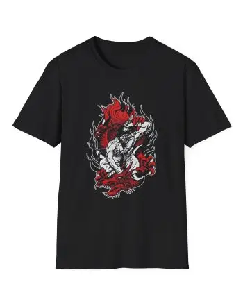 100 Demons Samurai Dragon Unisex Softstyle T-Shirt