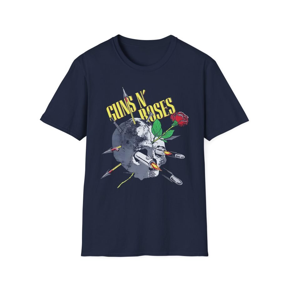 Guns N Roses 1988 Needle Skull Unisex Softstyle T-Shirt