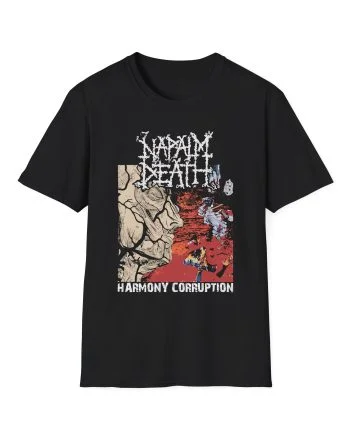 Napalm Death Harmony Corruption Unisex Softstyle T-Shirt