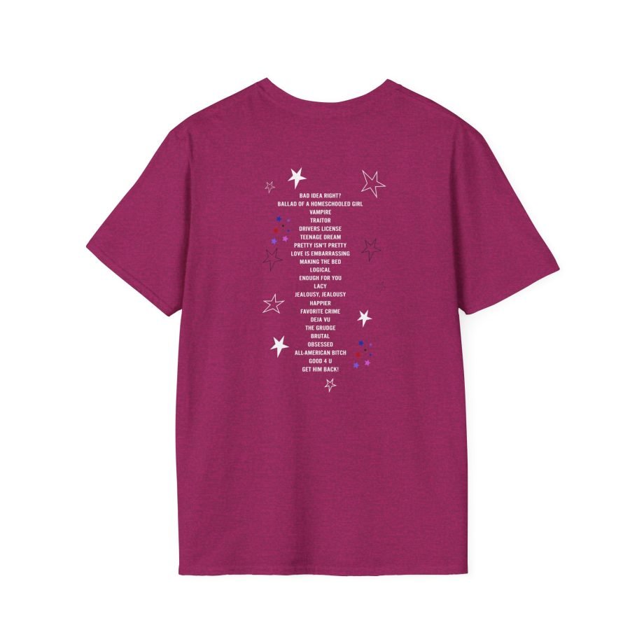 Olivia Rodrigo GUTS world tour unisex softstyle t-shirt