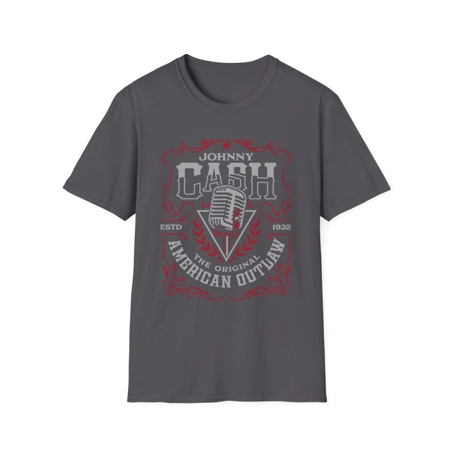 Johnny Cash American Outlaw Microphone unisex softstyle t-shirt