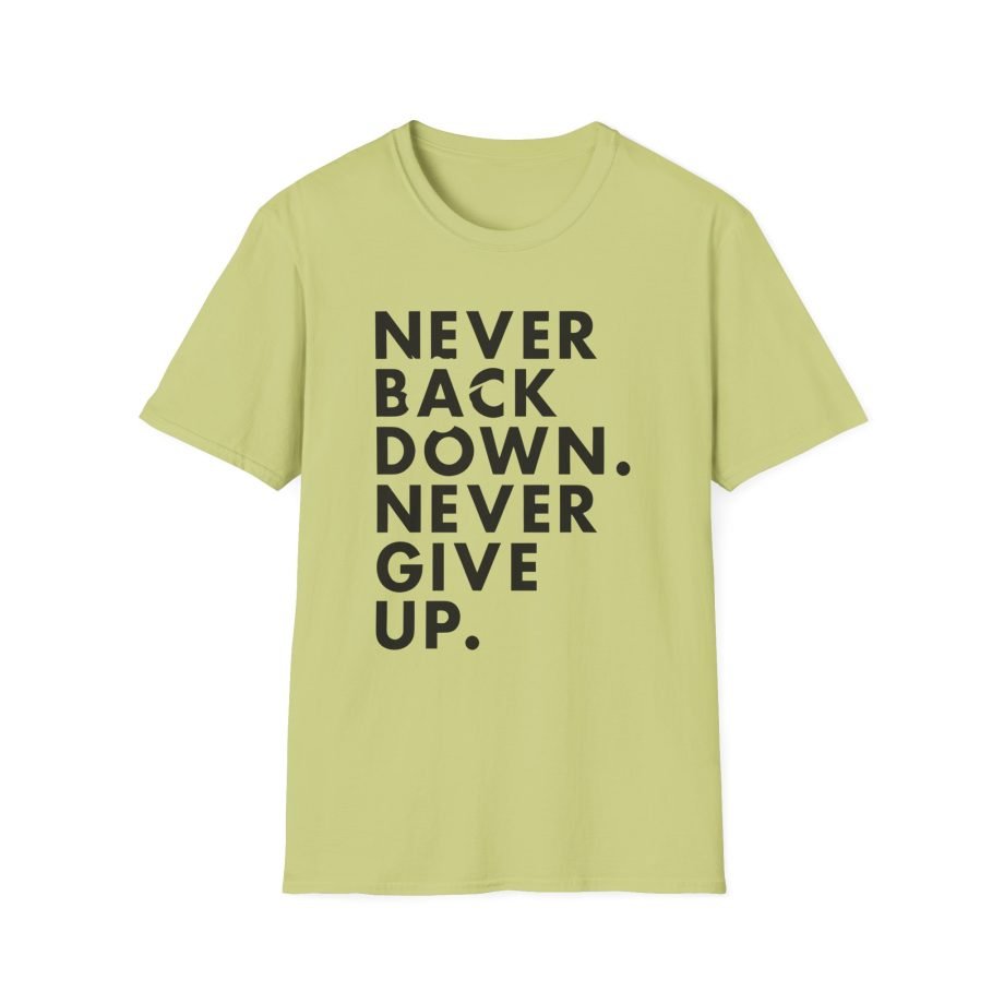 Nick Eh 30 Never Back Down Never Give Up Unisex Softstyle T-Shirt